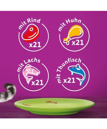 Whiskas Adult 1+ Cat Food in Jelly - 84x85g Portion Bags | Premium Wet Food for Adult Cats | International Shipping Available - Buy Online on GoSupps.com
