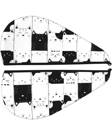 Doodle Cute Cat Microfiber Hair Towel | Soft Super Absorbent Quick Dry Wrap for Women with Long Curly & Thick Hair - Buy Online on GoSupps.com