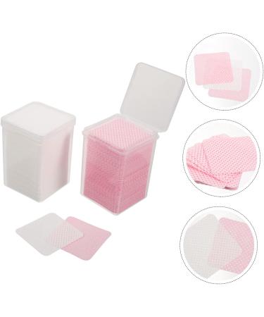 minkissy 2 Boxes Eyelash Wipes Extension Glue Cleaning Wipe Lint Wipes Nail Wipes Pads Lint Nail Wipes for Gel Nails Non Woven Cleaning Wipes Lashes Glue Plastic Tape No Shedding - Buy Online on GoSupps.com