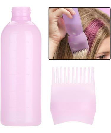 gernie Root Comb Applicator Bottle 160ml Oil Applicator for Hair Dye Bottle Applicator Brush with Graduated Scale Hair Dye Applicator Brush for Coloring Styling and Hairdressing (Pink) - Buy Online on GoSupps.com
