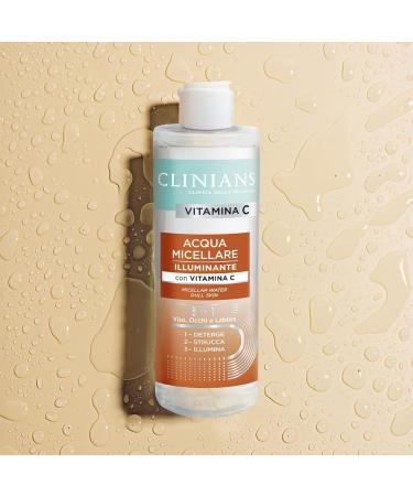 CLINIANS | Eau Micellaire Illuminante la Vitamine C Dermatologiquement test Nettoie D licatement Made in Italy 400 ml - Buy Online on GoSupps.com