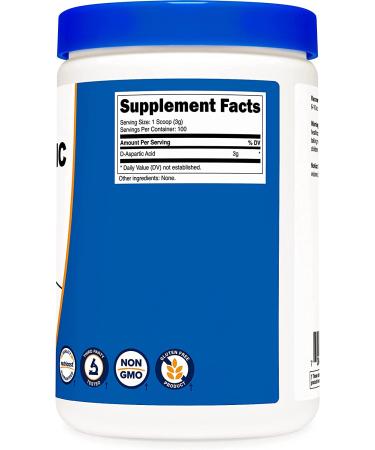 Nutricost D-Aspartic Acid (DAA) Powder 300G - Pure Supplement for Hormonal Balance - Buy Online on GoSupps.com
