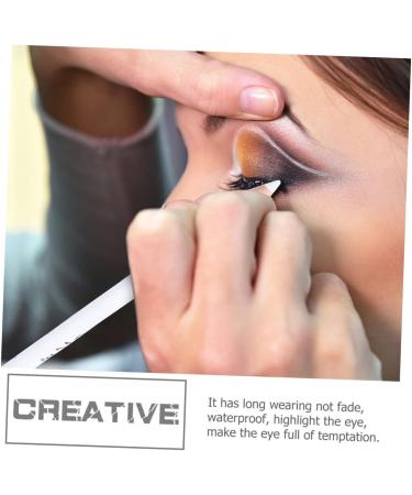 Didiseaon 48 Pcs Eyeliner Pencil White Eyeshadow Stamp Eyeliner Woman Eye Makeup Pencil Wooden Pole Miss Girl - Buy Online on GoSupps.com