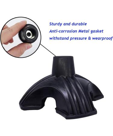 BRMDT Quad Walking Cane Rubber Tips Replacement Fit on 3/4" Sticks Non-Slip Self-Standing Cane tip Quadruple Stable Feet Pad for Walking Sticks - Buy Online on GoSupps.com