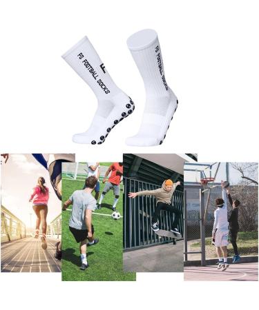 Lixada Breathable Football Socks for Men & Women - Non-Slip Durable Sports Socks (3 Pairs 39-46) for Football Cycling Marathon & Climbing - 01 White - Buy Online on GoSupps.com