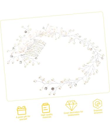 MAGICLULU Pearls Headband Hair Pearls Bridal Hair Accessories Wedding Hair Accessories Turban Headband Hair Tie Head Scarf Headband Pearls Flowers Hair Comb White Miss Headgear - Buy Online on GoSupps.com