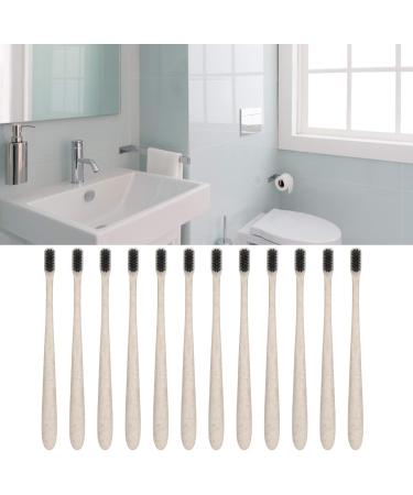 Travel Toothbrush Set - 50 Disposable Wheat Straw Toothbrushes with Portable Tube | Eco-Friendly Oral Care Essentials - Buy Online on GoSupps.com