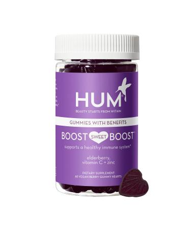 HUM Boost Sweet Boost Gummies - Immunity Multivitamin with Vitamin C Zinc & Elderberry for General Wellness (60 Vegan Gummies) 60 Count (Pack of 1)