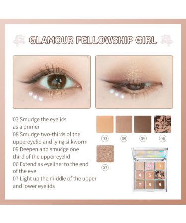 Zeesea Stunning Crystal Eyeshadow Palette - 9 Shades, Long Lasting, Waterproof & Sweatproof (J16) - Buy Online on GoSupps.com