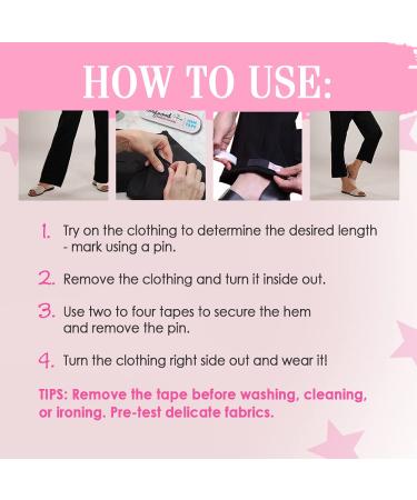 Hollywood Fashion Secrets Temporary Hem Tape | 18 Fabric-Friendly Adhesive Strips - Buy Online on GoSupps.com