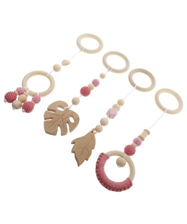 Healifty Baby Pink Beech Teething Toys - Set of 12 Bedroom Pendant Adornments for Soothing and Chewing - Baby Shower Gift - Home Decorative Items - Buy Online on GoSupps.com