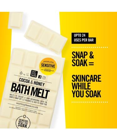 Bath Melt - Unscented Sensitive Skin Bath Oil (24 Uses) - 100% Natural Formula for Eczema, Babies - Our Tiny Bees Skincare - Buy Online on GoSupps.com