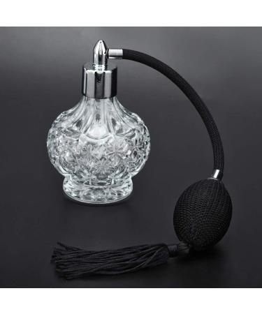 80ml Retro Glass Perfume Bottle Perfume Bottle Atomizer Refillable Spray Atomizer with Tassel for Perfume and Skincare Liquids Storage
