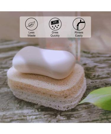4PCS Soap Saver Self-Draining Pads - Soap Lift Holder for Shower & Bathroom | 2 Beige, 2 Gray - Buy Online on GoSupps.com