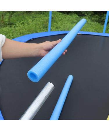 35 Trampoline Pole Foam Sleeves - 6pcs Protective Foam Noodle Cover for Enclosure Poles | Replacement Trampoline Padding with Free Scissors - 35inch Blue - Buy Online on GoSupps.com