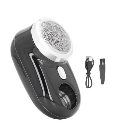 Electric Mini Beard Trimmer for Men USB Rechargeable Portable Travel Pocket Size Ideal for Face Mustache Stubble Body Grooming includes Brush and Charging Cable Black