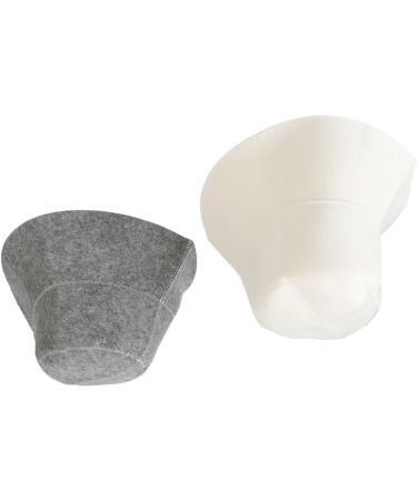 2 Pack Sauna Hats - Water Absorbent Felt Vaporarium Head Protection for Men & Women | White & Gray - Buy Online on GoSupps.com