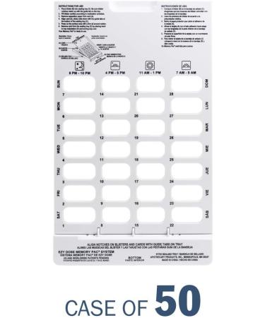 Ezy Dose 28-Day Weekly Pill Organizer - Ideal for Vitamins & Medications | International Shipping Available - Buy Online on GoSupps.com