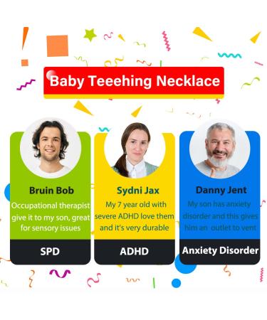 Sensory Chew Necklace Set - 100% Food Grade Silicone for Kids with Autism, ADHD, SPD - Biting and Oral Motor Therapy - 4 Pack (Red, Yellow, Blue, Green) - Buy Online on GoSupps.com