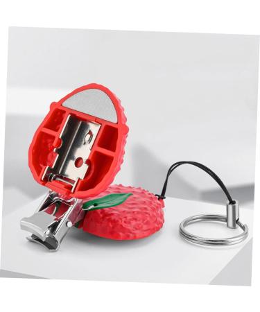 Healeved Strawberry Nail Scissors Nail Clippers with Catcher Nail Clippers for Women Pet Claw Clippers Sturdy Nail Clippers Professional Nail Clippers Man Flat Red Stainless Steel Key Chain - Buy Online on GoSupps.com