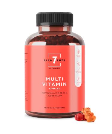 Multivitamin Gummies Fruit Gums - Natural Herbal Formula + Vitamins A B6 C D E Biotin Niacin Folate | Vitamin Gums Immune System No Additives Adults Kids