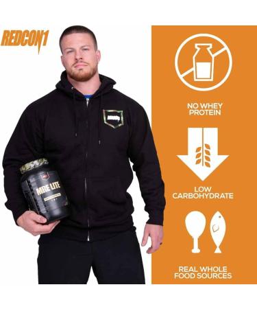 REDCON1 MRE Lite Banana Nut Bread Protein Powder - Whey Free Meal Replacement with Animal Protein Blends, Low Carb, Easy to Digest - 1.92 lbs - Buy Online on GoSupps.com