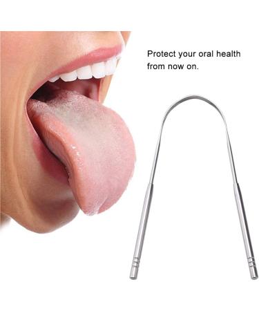 Stainless Steel Tongue Scraper 2 Pack - Bad Breath Reducing Metal Cleaners in Various Shapes - Buy Online on GoSupps.com