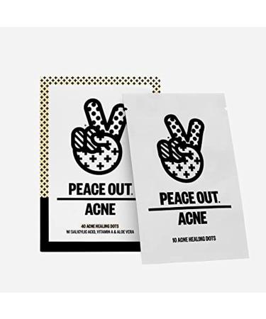Peace Out Acne Dots - Acne Healing Dots - w/Salicylic Acid  Vitamin A & Aloe Vera (Set of 40 Dots)