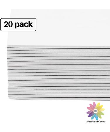 Mat Board Center 8x10 White Photo Mats - Pack of 20 Backing Boards for Frames & Prints - Buy Online on GoSupps.com