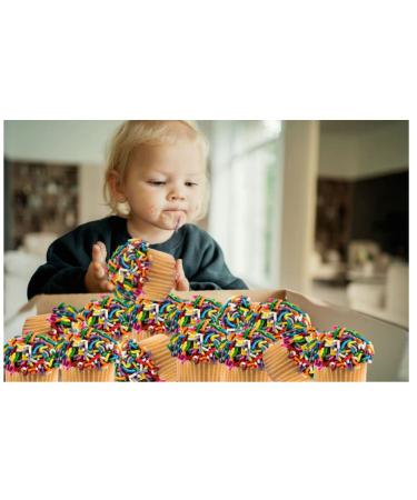 Cupcake Gift Basket - 12 Individually Wrapped Mini Sprinkle Cupcakes | Freshly Baked | Ideal Corporate, Birthday, Get Well, Holiday, Hanukkah, Sympathy Gift | Prime Delivery - Sterns Bakery - Buy Online on GoSupps.com