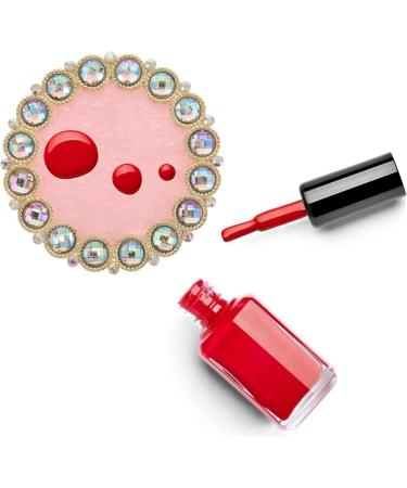  BATHVEVE Nail Art Mixing Palette Resin Nail Art Palette with Crystal Gem Edge Nail Polish Mixing Plate Nail Art Display Board Nail Painting Palette - Buy Online on GoSupps.com