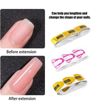 Pack of 600 Self-Adhesive Nail Art Stencils for DIY Nail Gel & Artificial Fingernails - Perfect Nail Shape Stickers - Buy Online on GoSupps.com