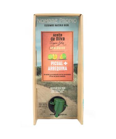 Buy Nombre Propio Extra Virgin Olive Oil - 3L BAG-in-Box | Eco Arbequina & Picual | Premium EVOO for International Shipping - Buy Online on GoSupps.com