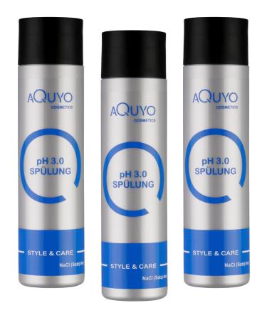 Style & Care hair conditioner for hair care for normal colored and damaged hair (3x 250ml) |Conditioner for silky gloss smoothness and better combabilitySauer flushing 250ml (3 pack)