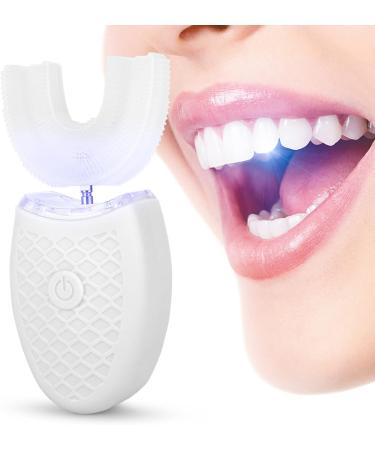 Adult Sonic U-Shaped Electric Toothbrush - Automatic Cleaning Oral Care Tool (White) - Buy Online on GoSupps.com