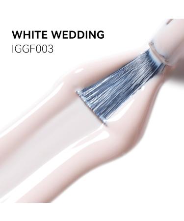 MEGIOR Pale Pink Gel Nail Polish 15ml White Wedding Gel Polish High Gloss Soak Off UV LED Nail Gel Polish for Nail Art Manicure Salon DIY Home Gift for Girls - Buy Online on GoSupps.com