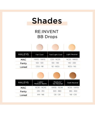 Haleys RE-Invent BB Drops (Dark Neutral) Vegan Tinted Moisturizer with Marula Face Oil - Sheer Coverage for a Healthy Complexion (Old Packaging) - Buy Online on GoSupps.com