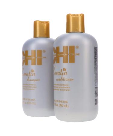 Keratin Reconstructing Shampoo & Conditioner Duo 12oz - Repair & Strengthen Hair - Buy Online on GoSupps.com