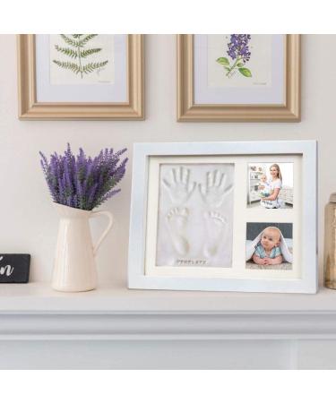 Co Little Baby Handprint & Footprint Kit with Date & Name Stamp - Clay Picture Frame for Newborn - Unique New Mom Gift - Gender-Neutral Keepsake for Baby - White Feet Imprint Mold - Buy Online on GoSupps.com