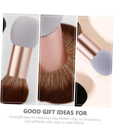Set of 2 Makeup Cosmetic Tool Foundation Make-Up Powder Brush Cosmetic Brush Tool Dropshipping Painting Foundation Brush Blush Brush Double Brush Wooden Handle - Buy Online on GoSupps.com