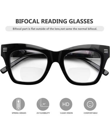 Eyekepper 4-Pack Bifocal Reading Glasses for Women - Large Frame +2.50 Diopters - 4 Clear Lens Readers - International Shipping Available - Buy Online on GoSupps.com