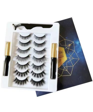 MOLAMOYA Magnetic Liquid Eyeliner Magnet Lashes Set - 7 Pairs with Tweezers | Easy to Wear - Buy Online on GoSupps.com