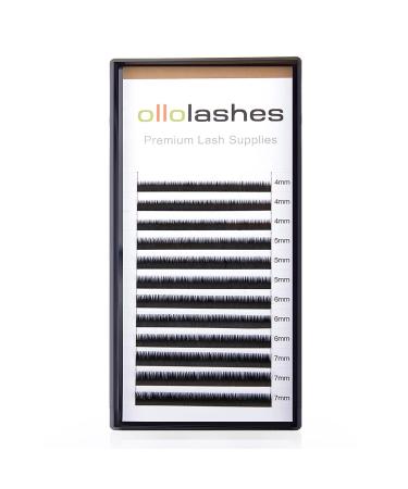 B Curl 0.05mm Mix Bottom Lash Extensions - 4mm, 5mm, 6mm, 7mm Black Color - Buy Online on GoSupps.com