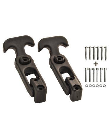 Accessbuy Flexible T-Handle Rubber Draw Latch for Cooler,Boat,Golf Cart,Tool Box,Off-Road Vehicles,Farm Machinery or Engineering Machine Hood (2 Pack with 12PCS Screws)
