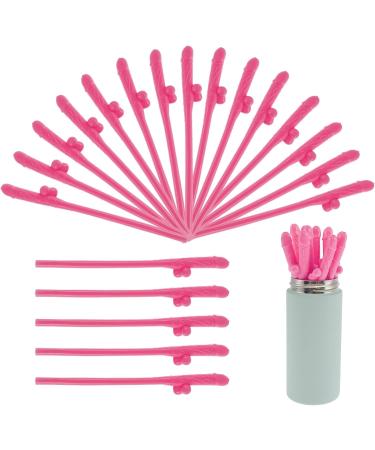 PTMTFYL 20 Pcs Bachelorette Party Straws Hen Party Straws Naughty Drinking Straws Funny Hen Drinking Straws Crazy Party Straws Bride Party Straws Party Favors (Rose Red) - Buy Online on GoSupps.com