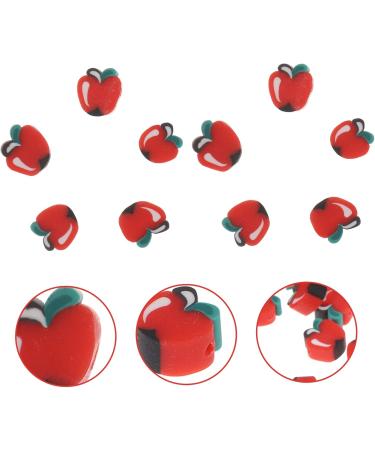Lurrose 400 pcs Fruit Bead Spacer Kit - Key Ring Pearls Polymer Charms Sweet Tone 3D Panels for Bracelets & Crafts - Buy Online on GoSupps.com