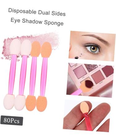 VINTORKY 80pcs Makeup Brush Eyeshadow Sponge Makeup Eyeshadow Applicator Non Latex Plastic - Buy Online on GoSupps.com