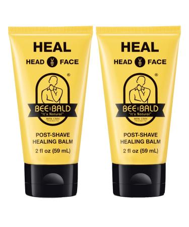 Bee Bald 2-Pack HEAL Post-Shave Healing Balm Immediately Calms & Soothes Damaged Skin, Treats Bumps, Redness, Razor Burn & Other Shaving Related Irritations.