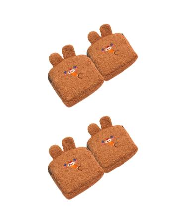 Solustre 4 pieces plush wallet Tampon storage bag tampon storage Pad bags for the time for the school wallet wallpaper pocket for menstrual tinge cosmetic bag women's bandage