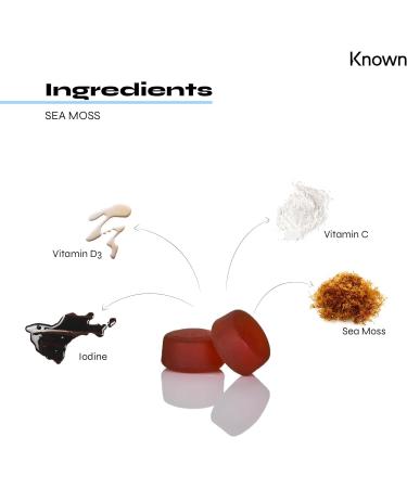 Sea Moss Gummies by Known Nutrition | Natural Immune and Gut Support | Delicious Natural Apple Flavour | 60 Two-a-Day Vegan Vitamin Sea Moss Gummies (3) - Buy Online on GoSupps.com